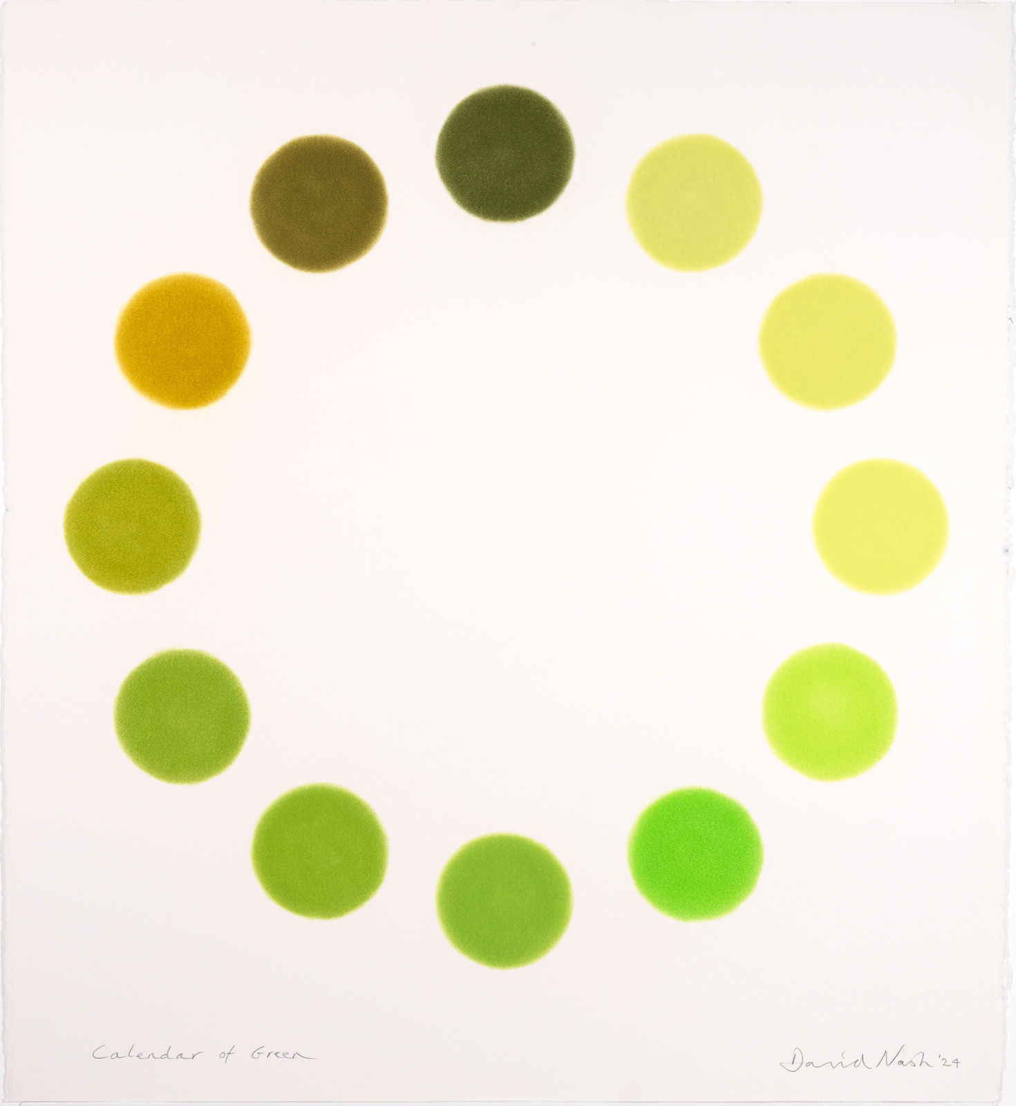 David Nash, Calendar of Green , 2024