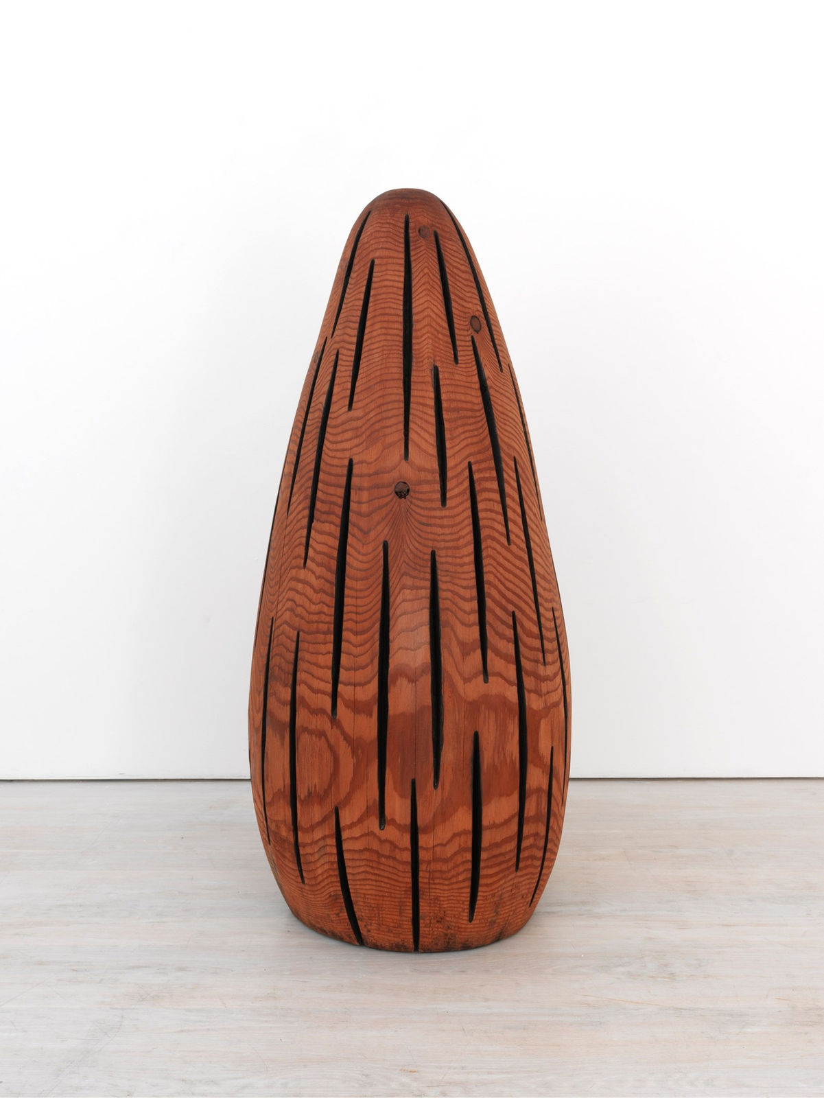 David Nash, Red and Black Egg, 2024