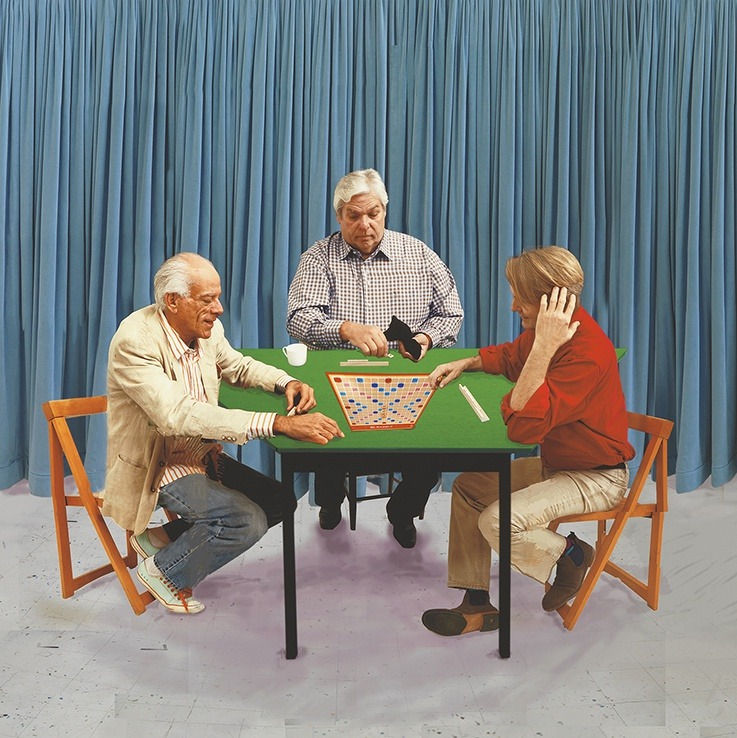David Hockney, A Bigger Scrabble Players, 2015