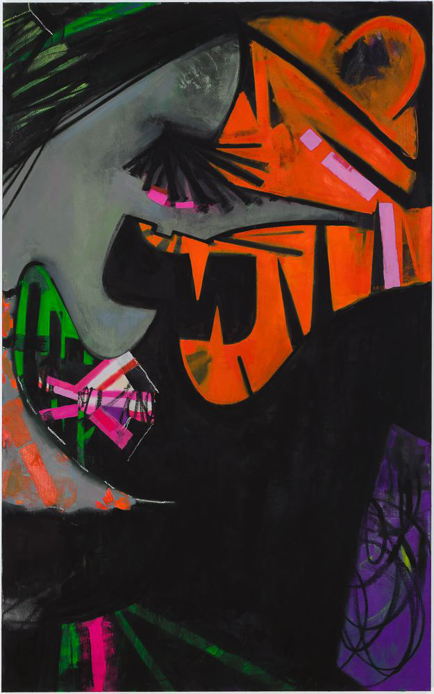 Ellen Berkenblit, True Blue Mirror, 2015