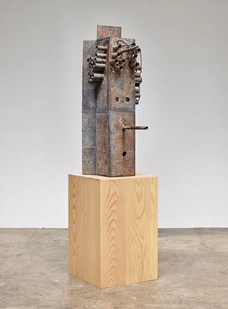 Mark Grotjahn, Untitled (African, Gated Front and Back Mask M34.f), 2014