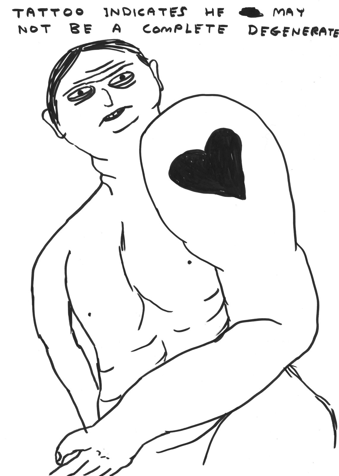 David Shrigley, Untitled (Tattoo), 2019