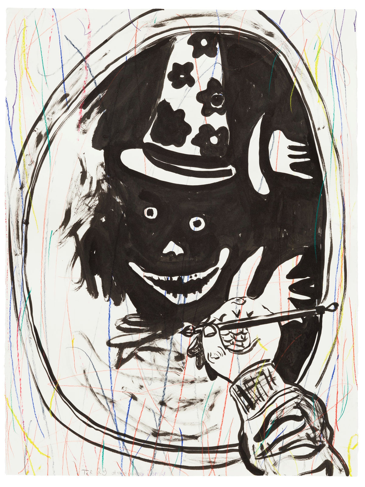 Tal R, To Draw Clown in Mirror, 2023