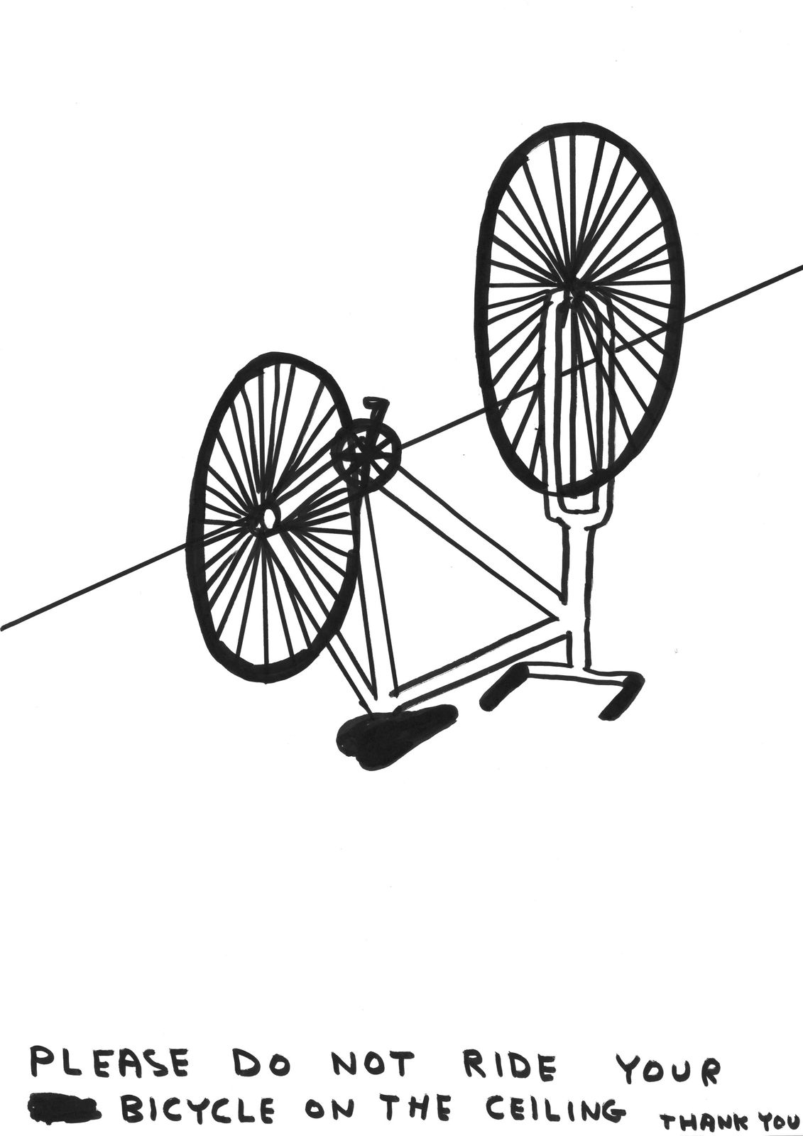 David Shrigley, Untitled (Bicycle), 2019