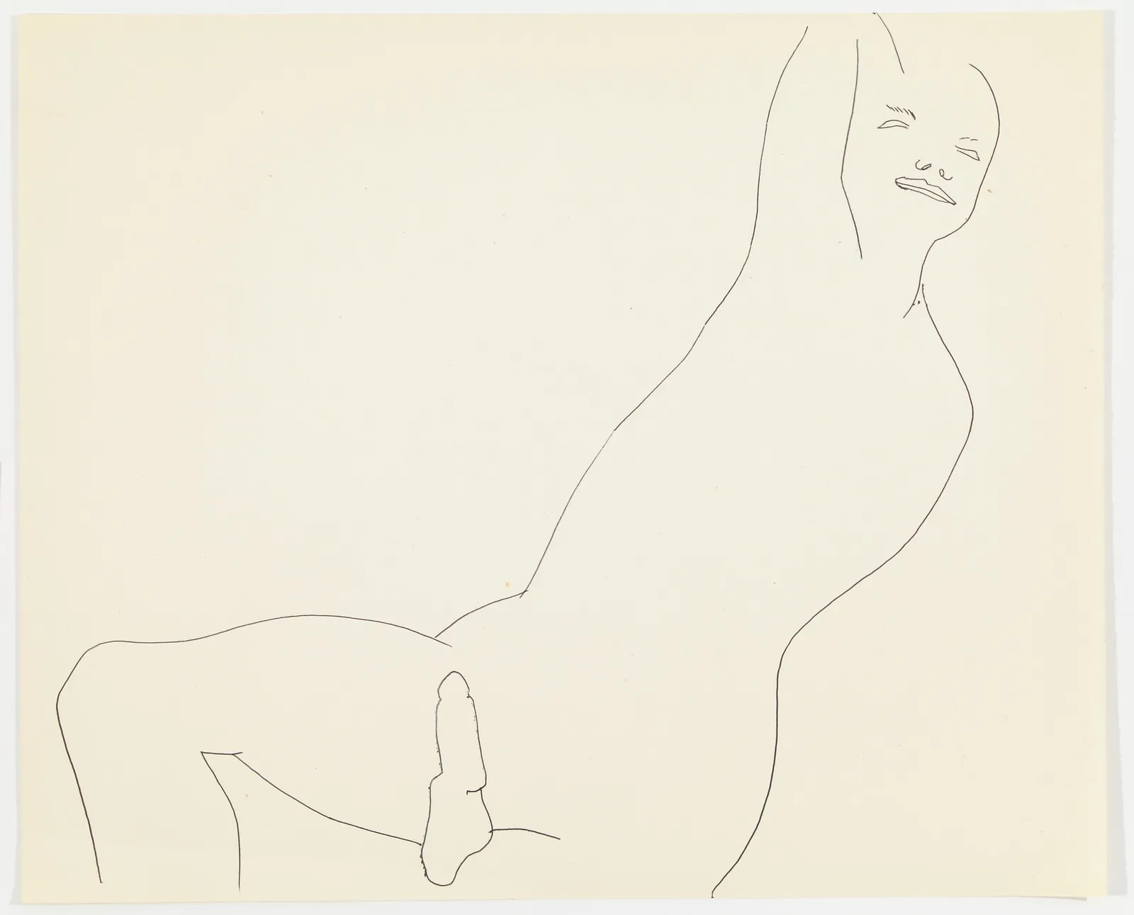 Andy Warhol, Reclining Male Nude Partial Figure, c. 1957