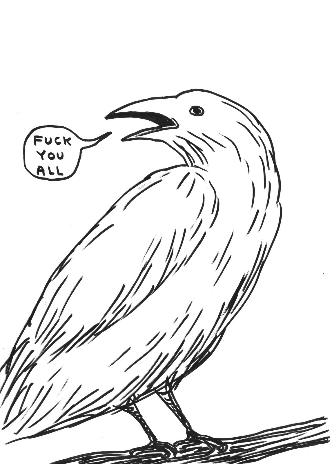 David Shrigley, Untitled (Fuck You All), 2019