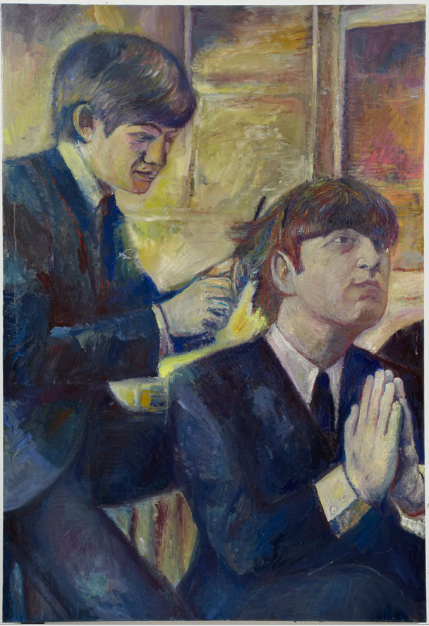 Keith Mayerson, George Cutting John's Hair, 2008