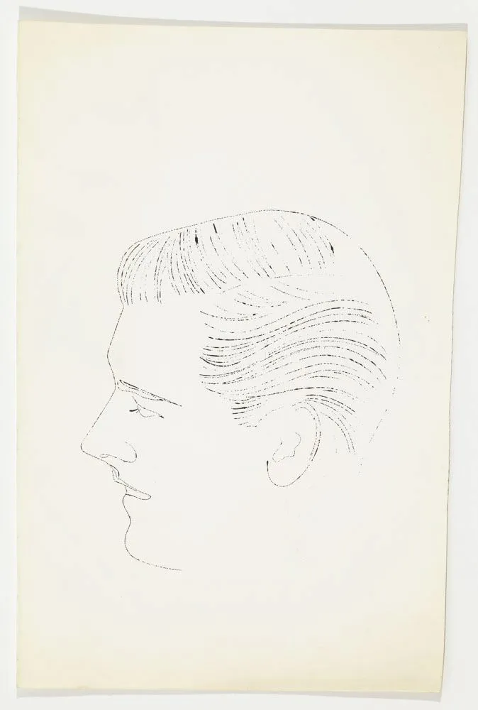 Andy Warhol, Male Head, ca. 1954