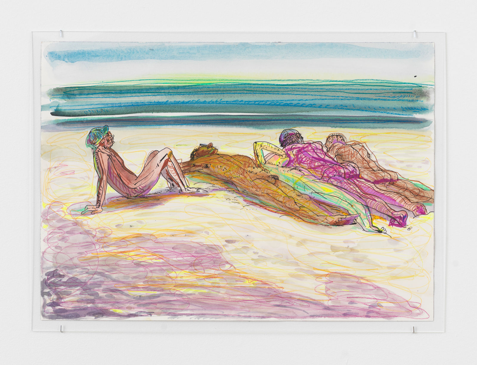 Nicole Eisenman, Five Guys on the Beach, 2017