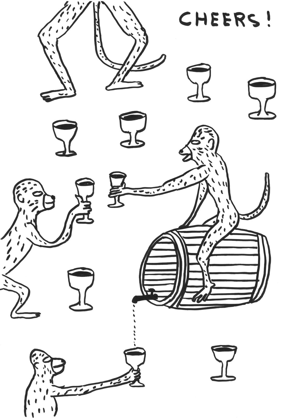 David Shrigley, Untitled (Cheers), 2019