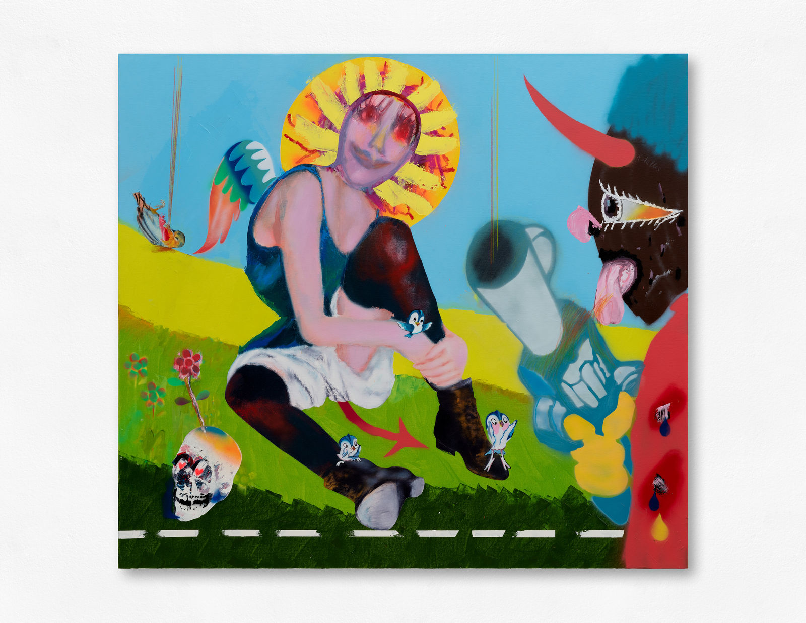 Alessandro Pessoli, Waiting at the Border, 2021