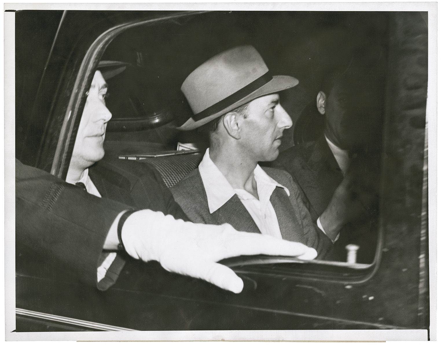 Weegee, 2 Arrested in Radio City Lift Strike, 1943