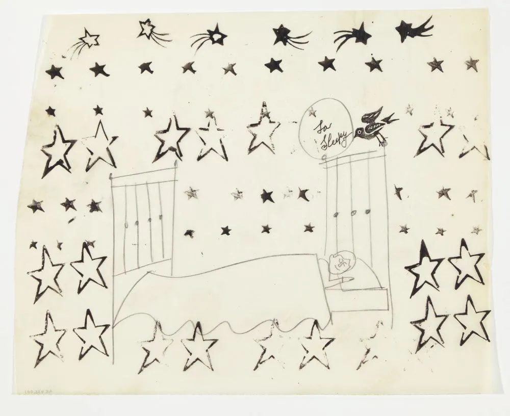 Andy Warhol, "So Sleepy", ca. 1958