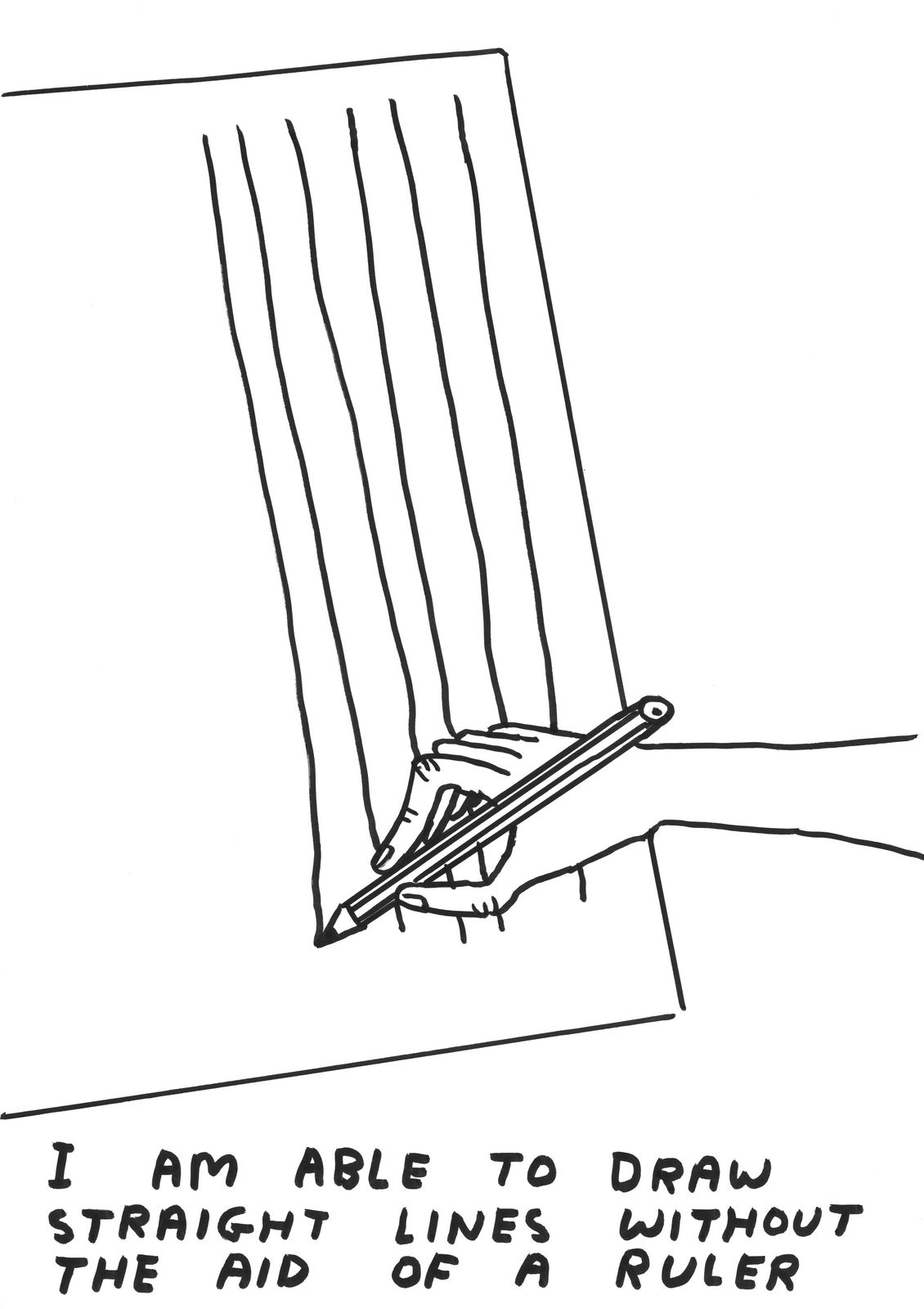 David Shrigley, Untitled (Straight Lines), 2019