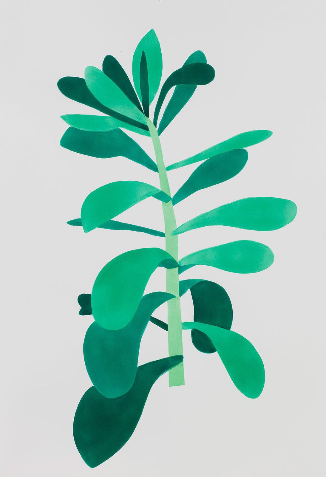 Jonas Wood, Blue/Green Plant, 2016