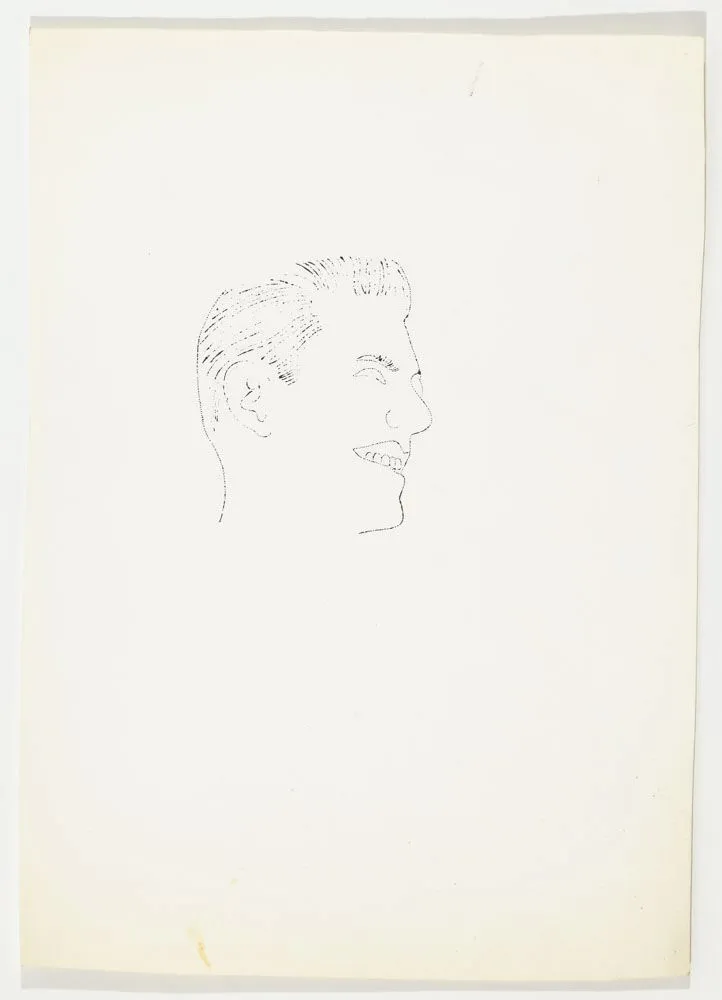 Andy Warhol, Male Head, ca. 1954