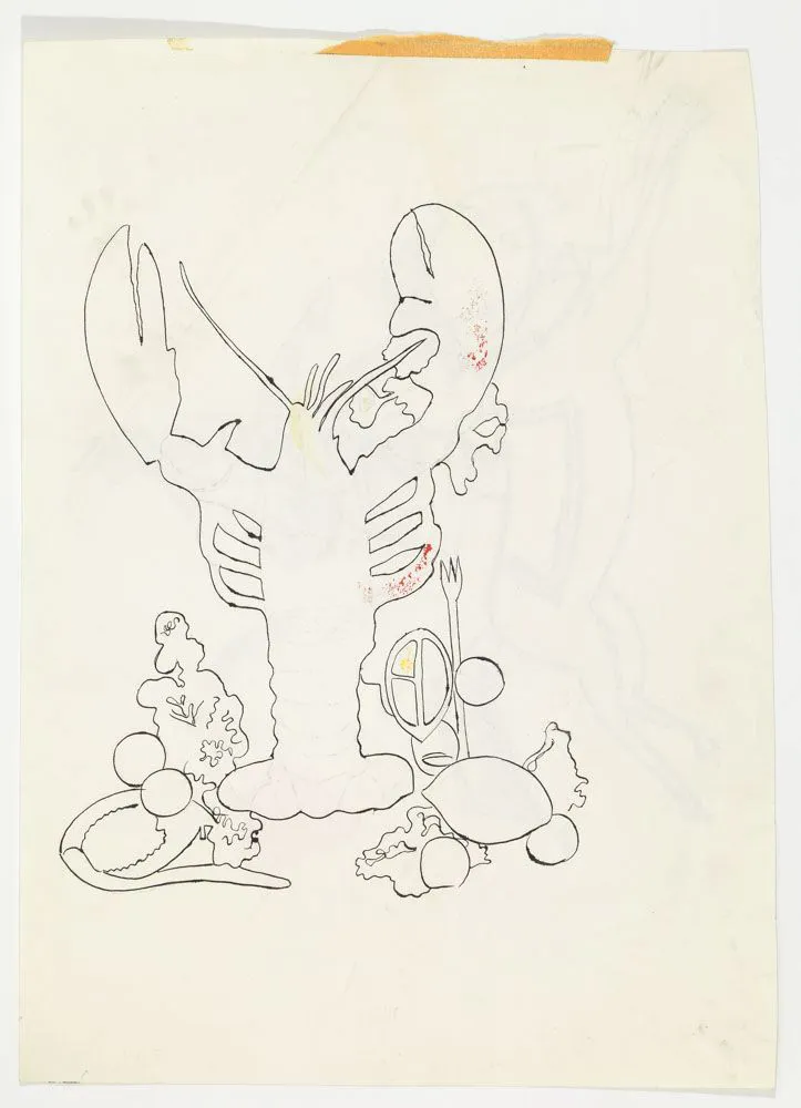 Andy Warhol, Lobster and Garnish, ca. 1957