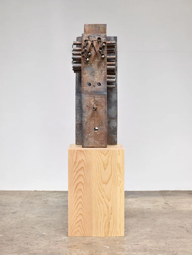 Mark Grotjahn, Untitled (African, Gated Front and Back Mask M34.f), 2014