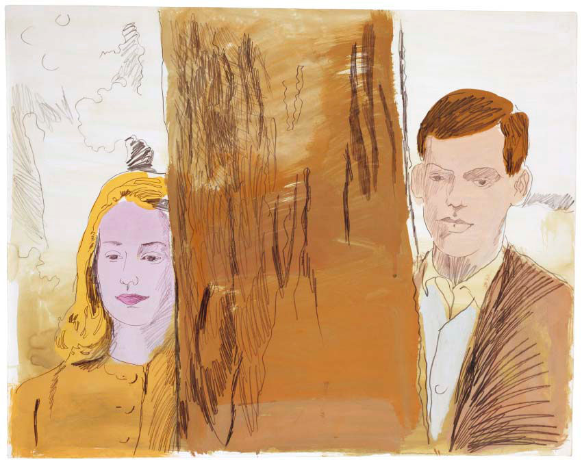 Andy Warhol, Man and Woman Beside Tree, 1960-62