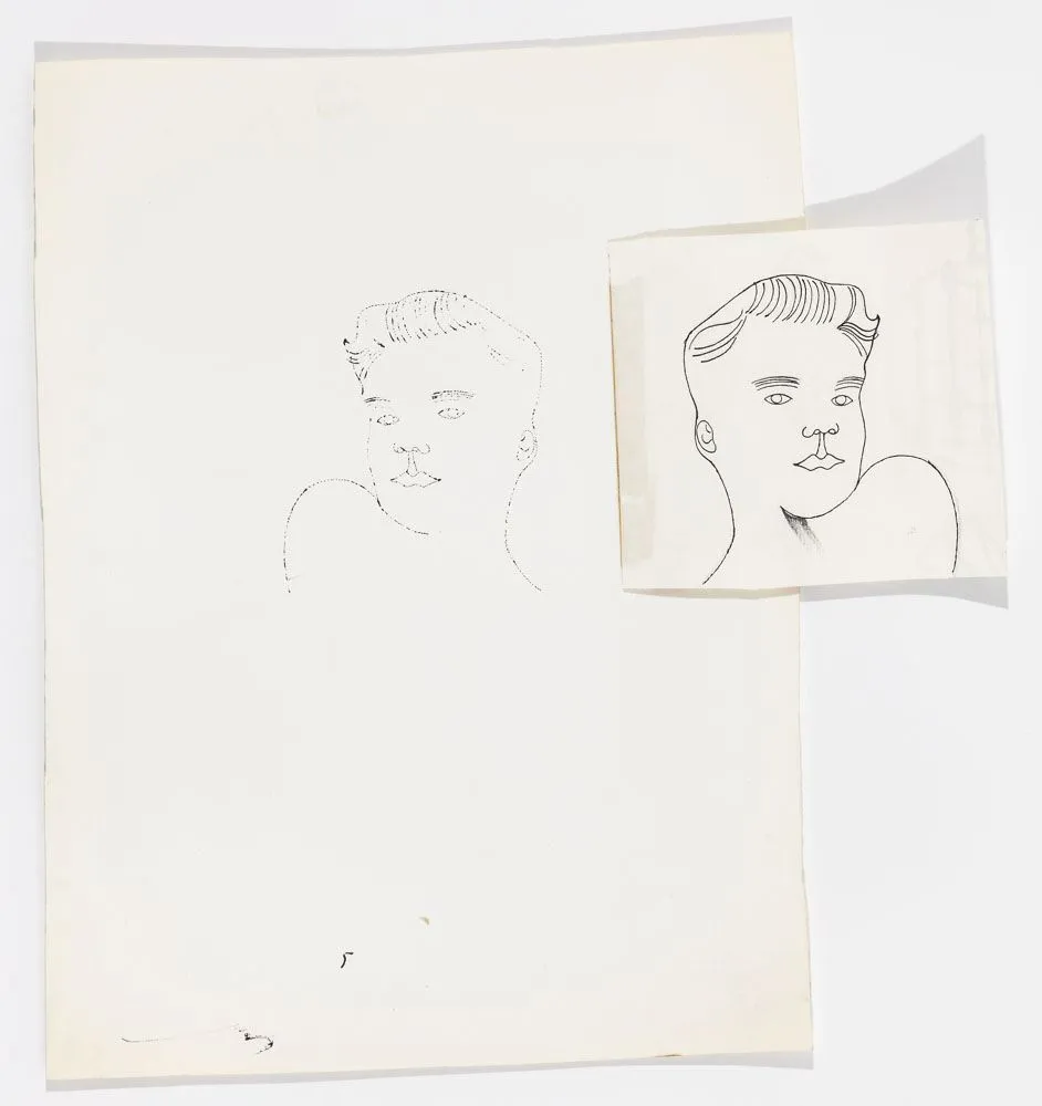 Andy Warhol, Male Bust, ca. 1957