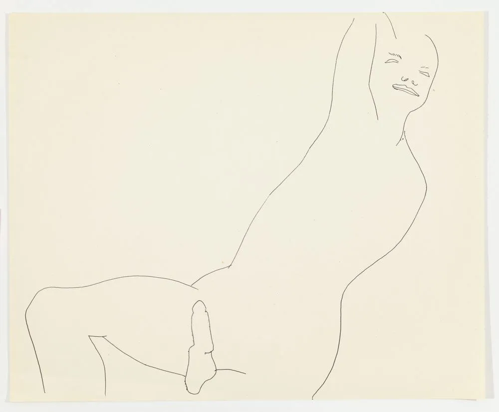 Andy Warhol, Reclining Male Nude Partial Figure, c. 1957