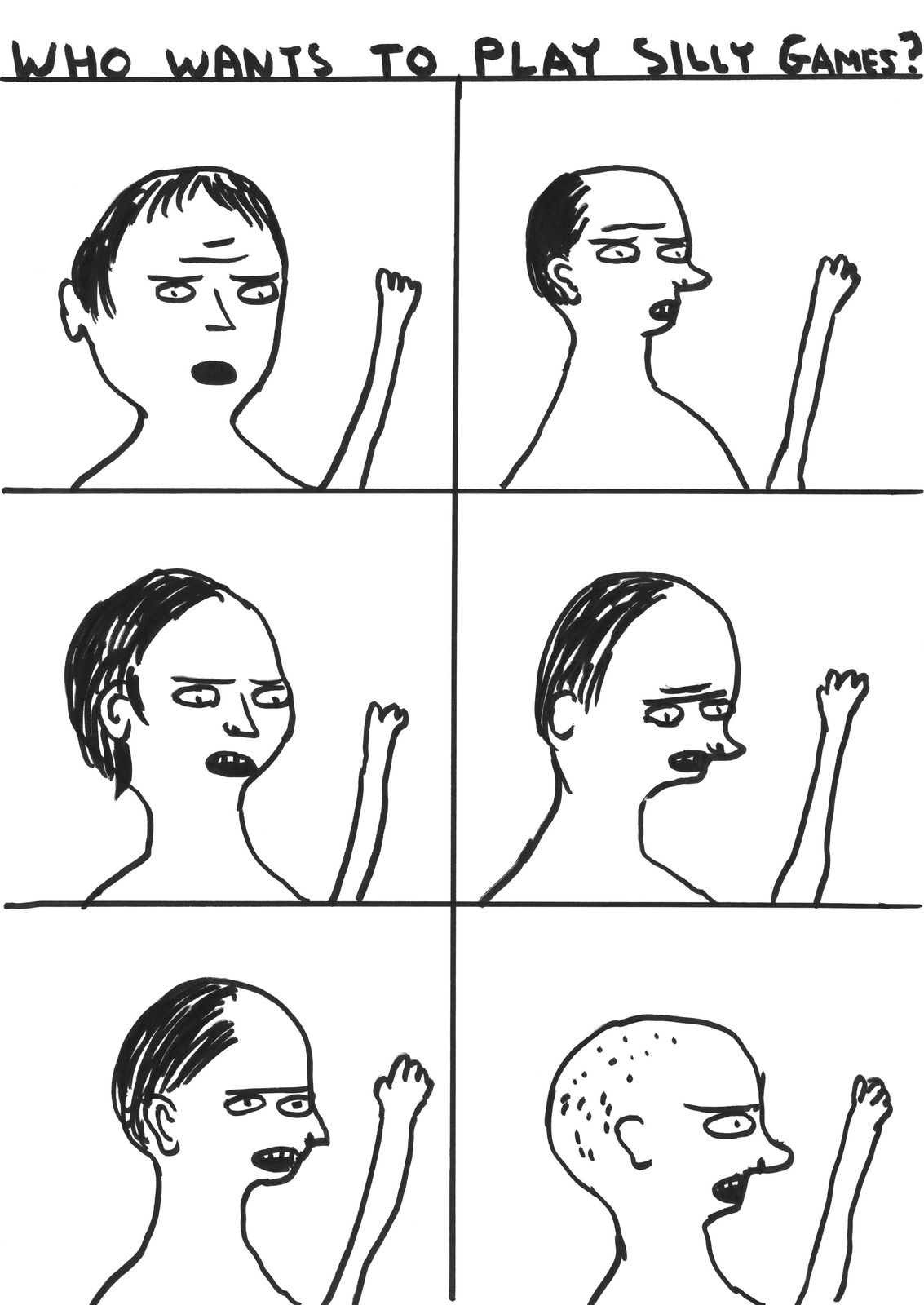 David Shrigley, Untitled (Who Wants To Play Silly Games), 2019