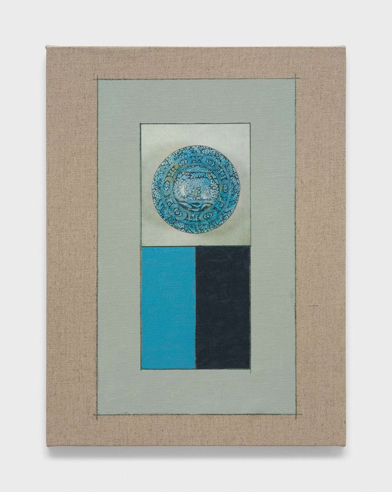 Kamrooz Aram, Color Study: Painted Black Under Clear Blue Glaze (Variation 1), 2025