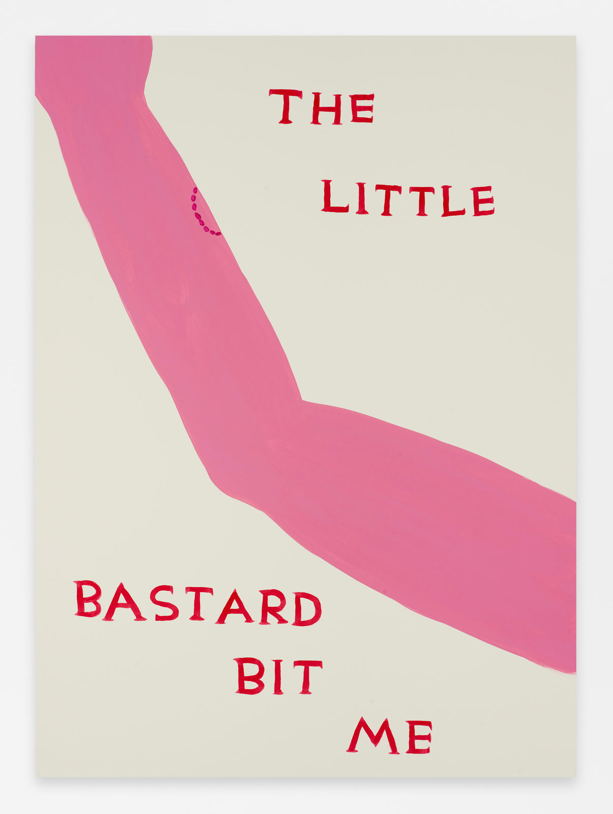 David Shrigley, Untitled (The Little Bastard Hit Me), 2023
