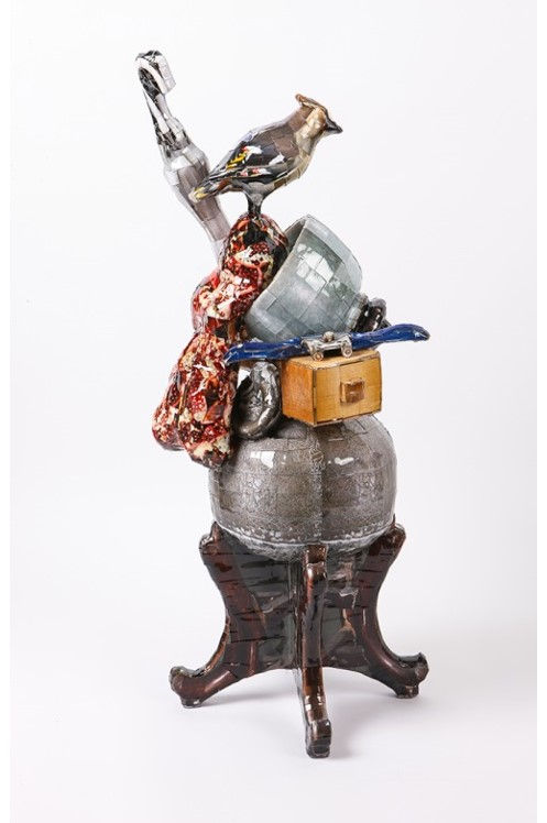 GWON Osang, Waxwing Bird & Umbrella, 2014