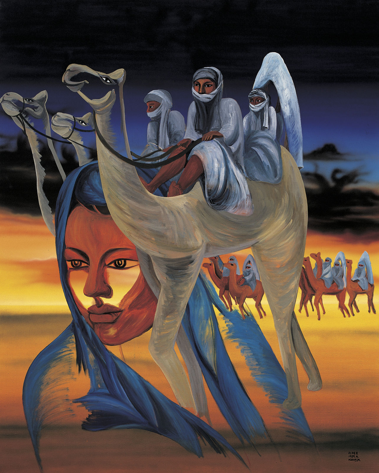 JUNG Kangja, The Tuareg Tribe Crossing a Desert (Niger), 1989