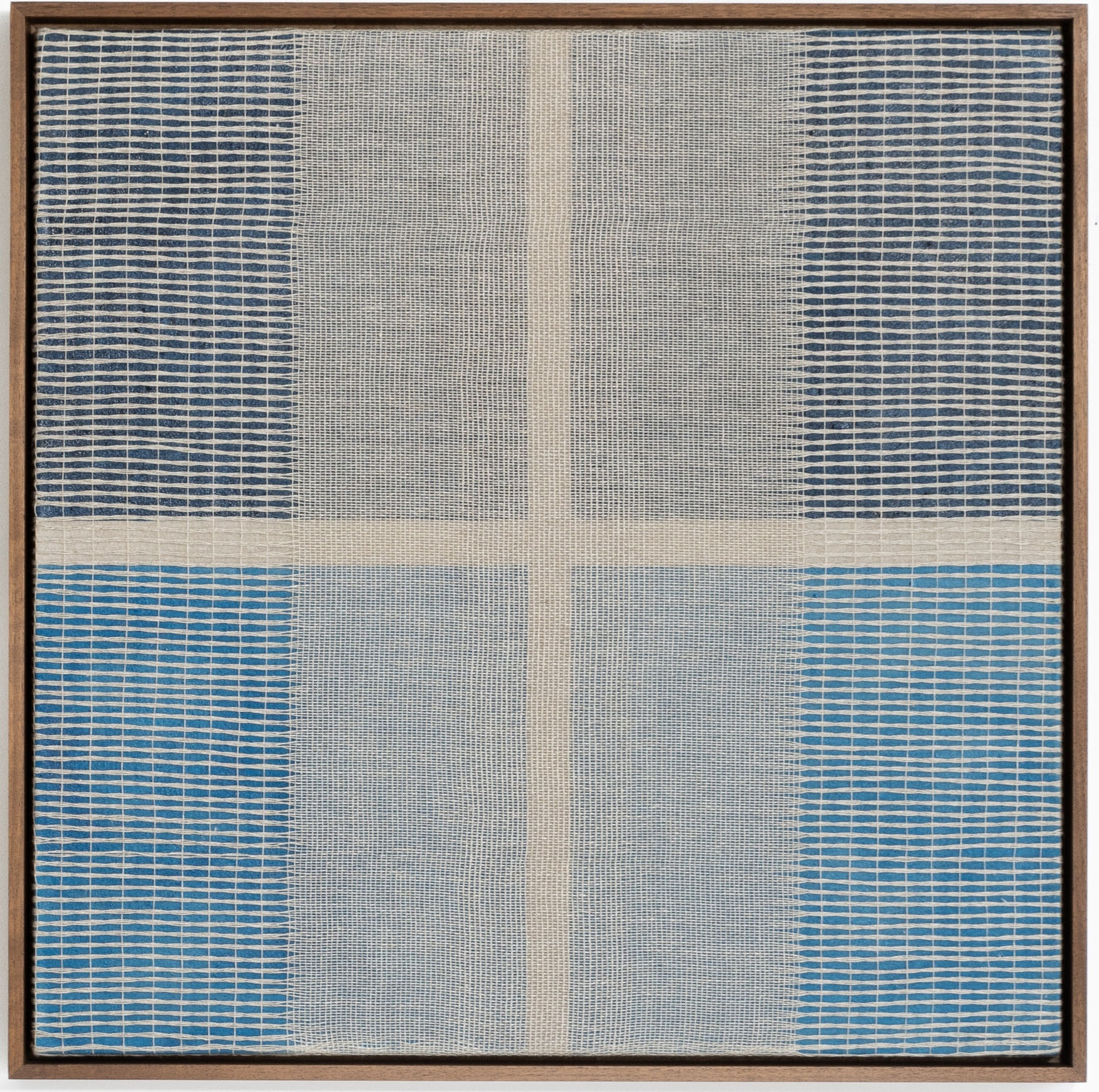 Rachel DuVall, Lace on Blue Quandrants, 2023