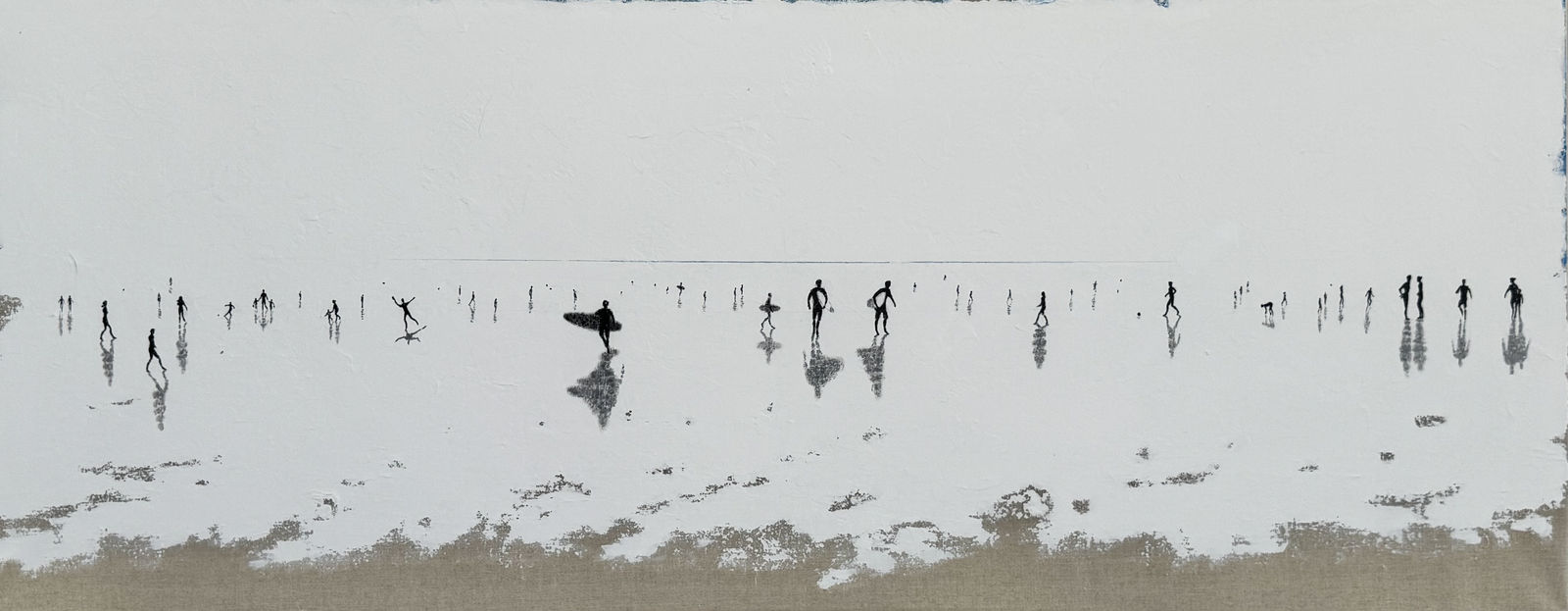 Eline de Jonge, Shadows on Sand - Beach Panorama I