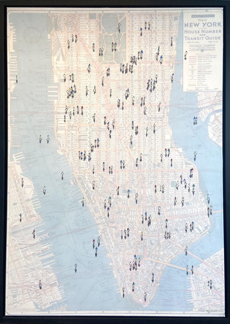 Eline de Jonge, Shadows on ny streetmap XL