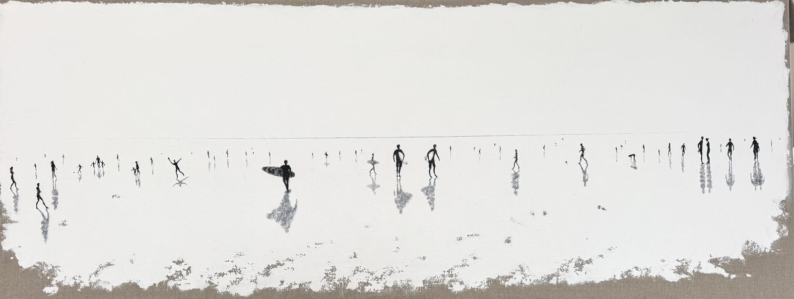 Eline de Jonge, Shadows on White - Beach Scene