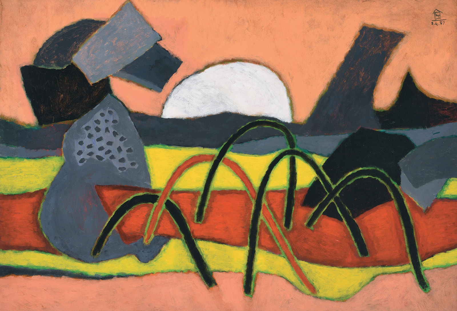 Nashar, By the Shore, 1987