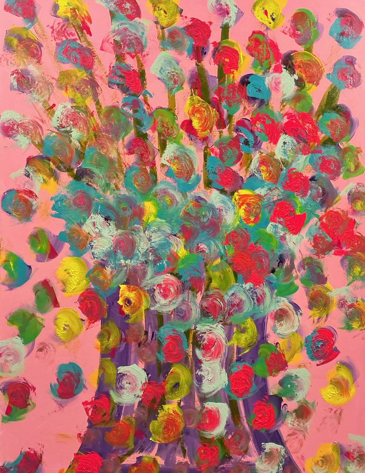 Caroline Boff, Huge Pale Pink Bouquet, 2025