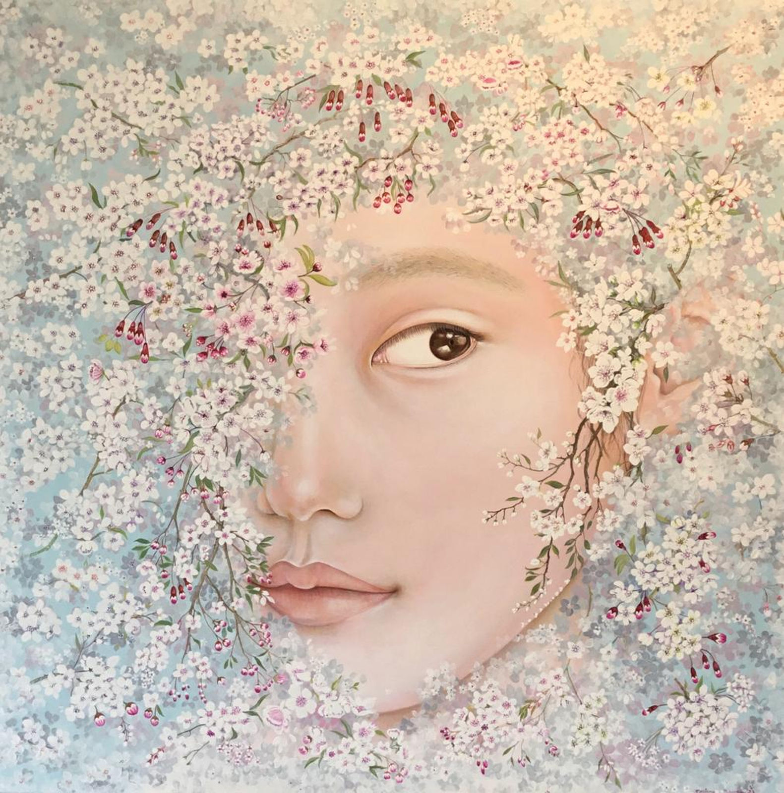 CORINNE BOUREAU, CERISIER EN FLEURS