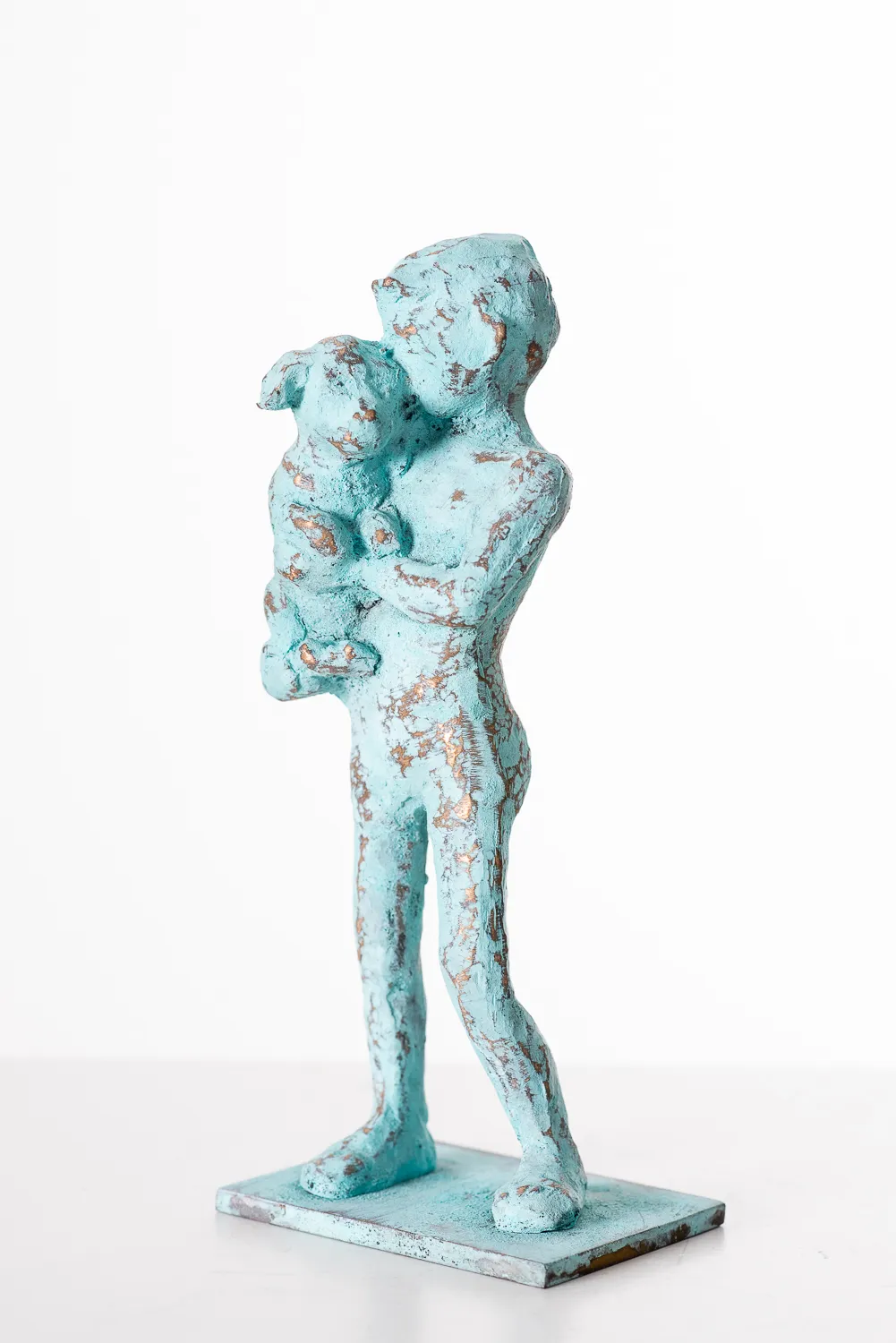 BABETTE DEGRAEVE, JONGETJE MET HOND (rechts dragend)