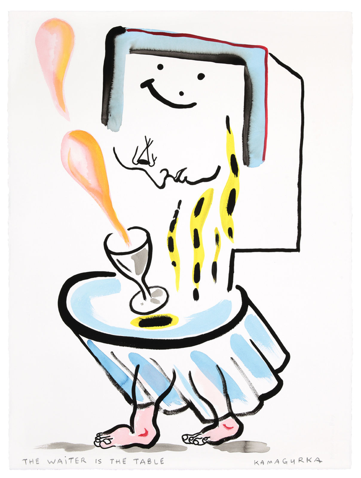 KAMAGURKA, THE WAITER IS THE TABLE