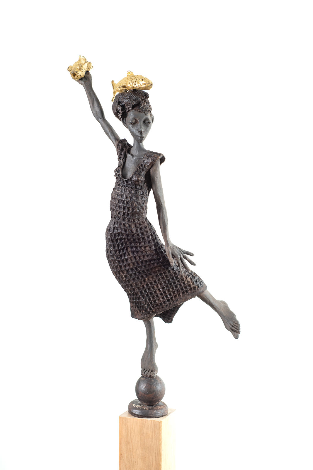 DIRK DE KEYZER, MADAME POISSON (klein) op eiken balk