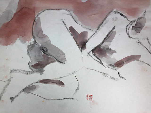 Freeman W. Butts, Resting Nude, 1988