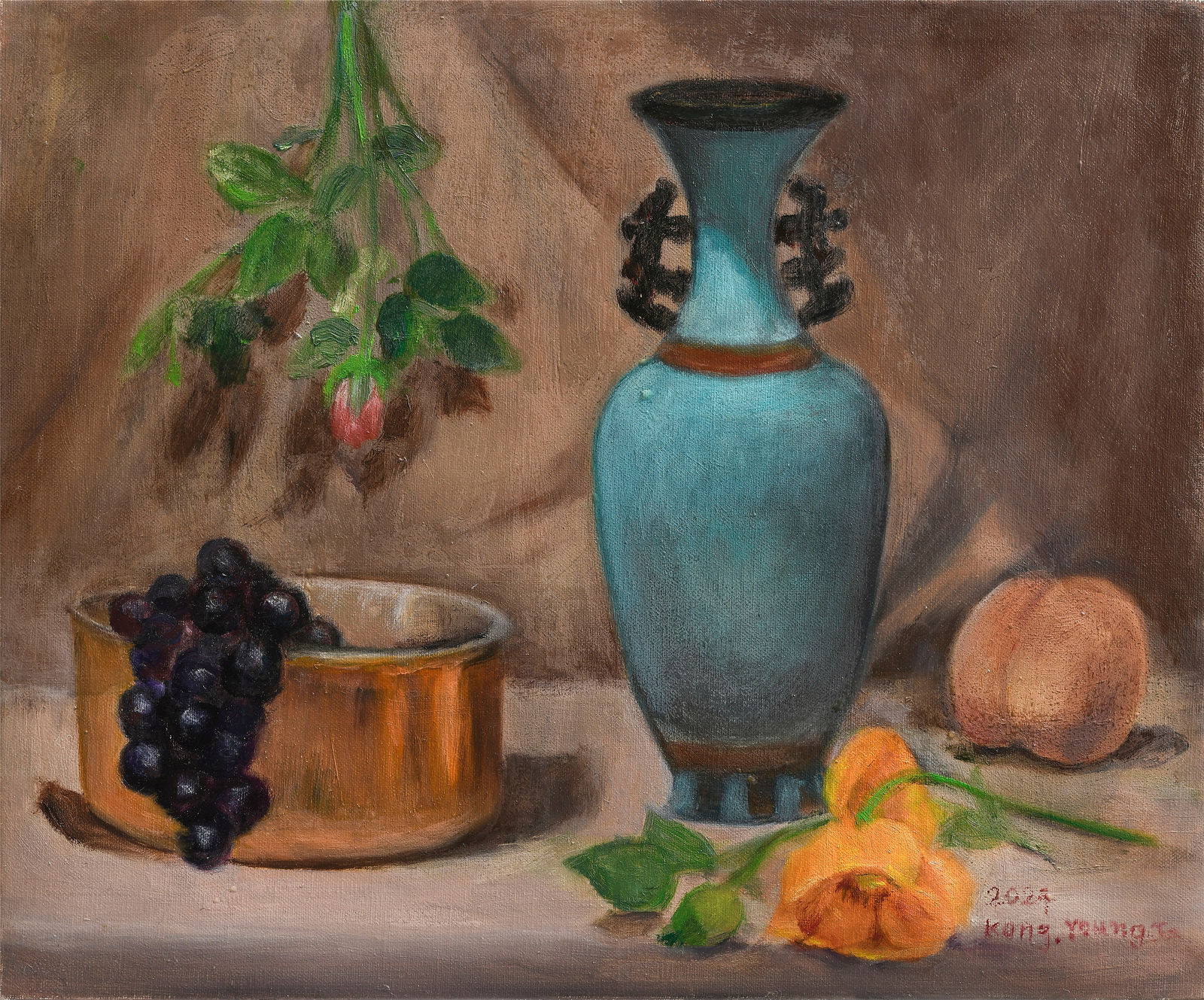 공영자 Kong, Young Ja, 중국화병이 있는 정물, 2024