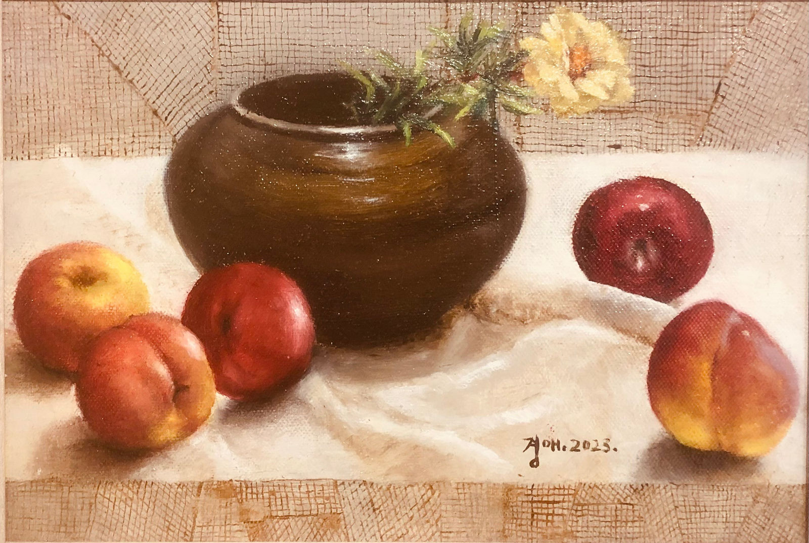 민경애 Min, Kyung Ae, 옹기와 자두, 2023