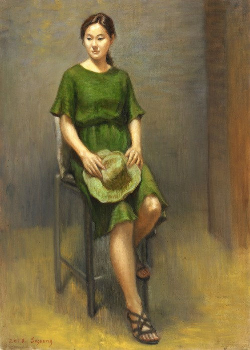 김소정 KIM, So Jeong, woman in green, 2018