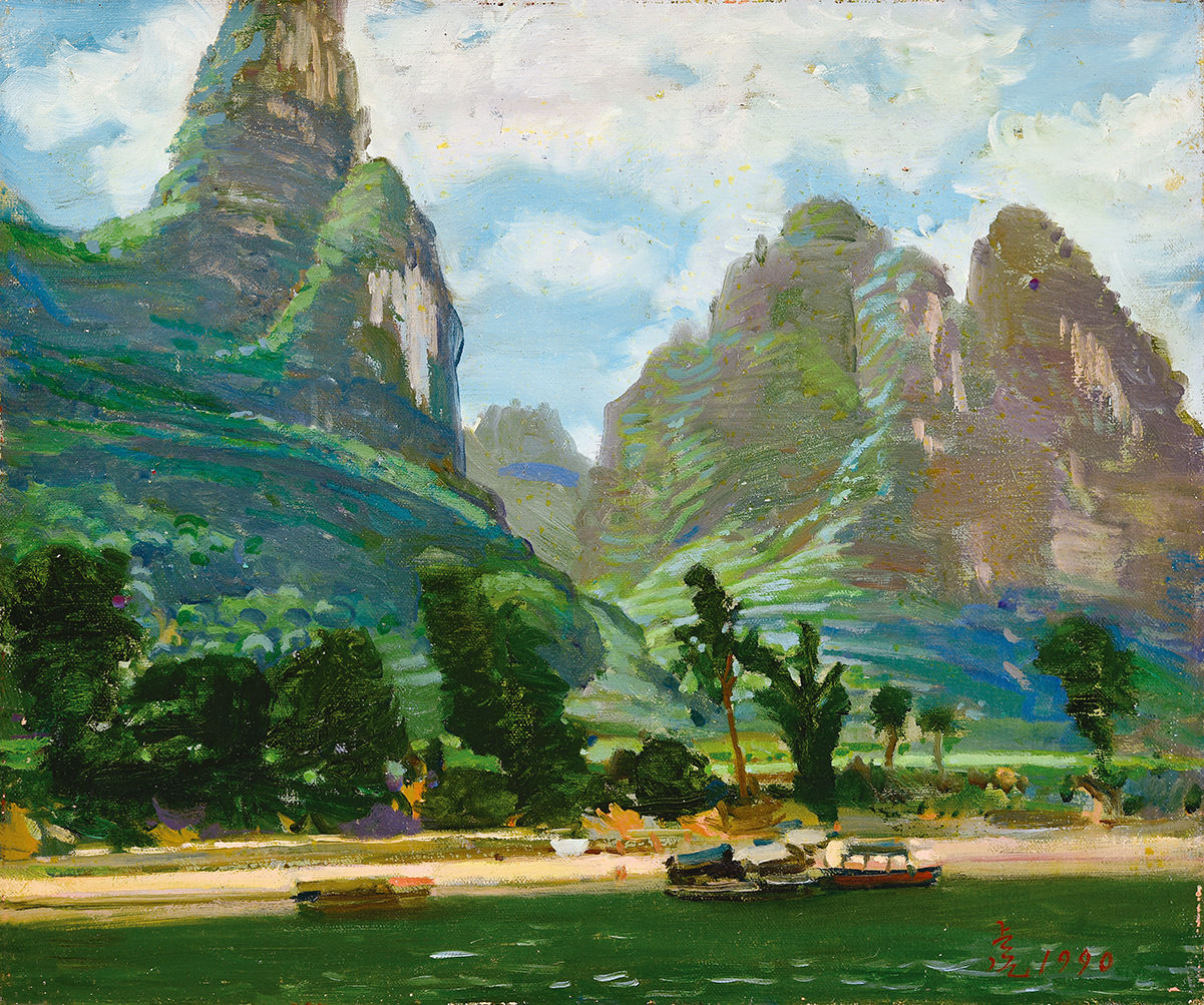 김호걸 KIM, Ho Geol, 계림의 이강 Li River in Guilin, 1990