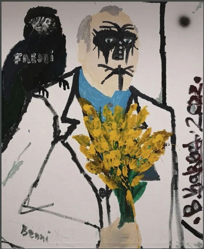 Benni Kakert, Hochzeit der Extra mit Hund und Strauß, 2022