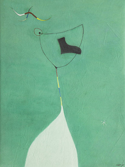 Barry Sack, HOMAGE TO MIRO IN GREEN I, 2015