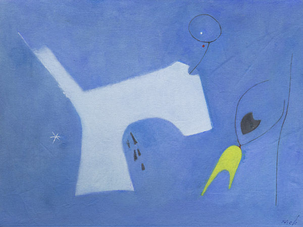 Barry Sack, HOMAGE TO MIRO IN BLUE II, 2015