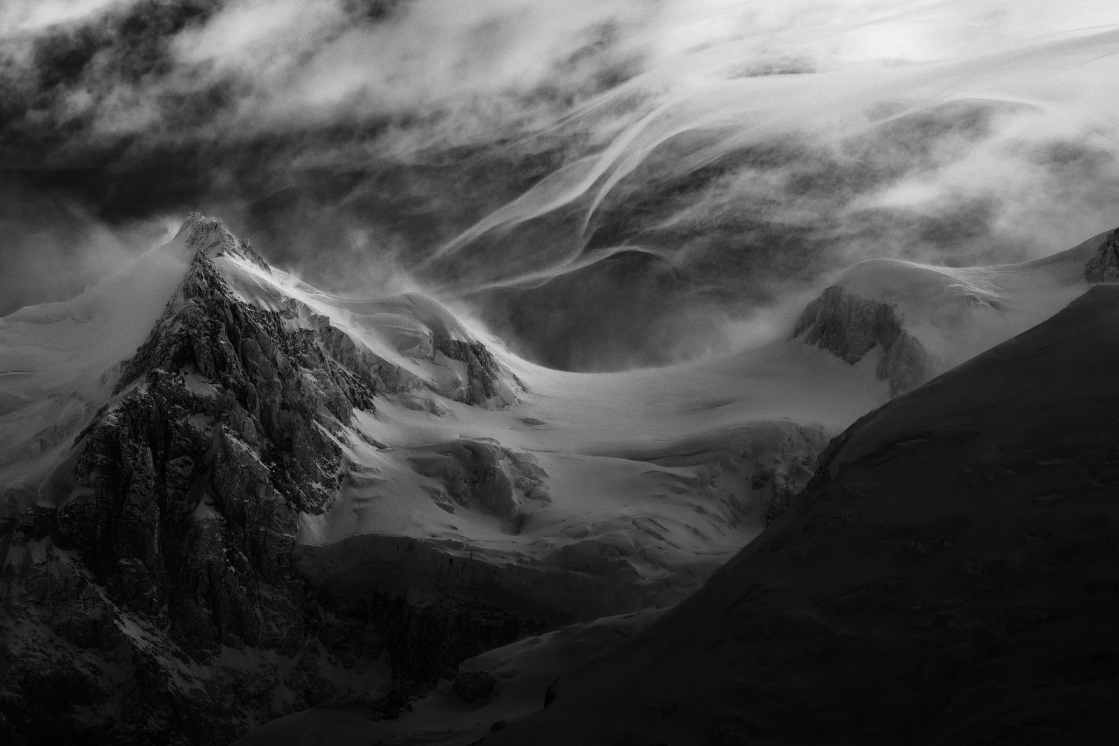 Alexandre Deschaumes, Vortex des ombres, mont maudit. Massif du Mont Blanc, France