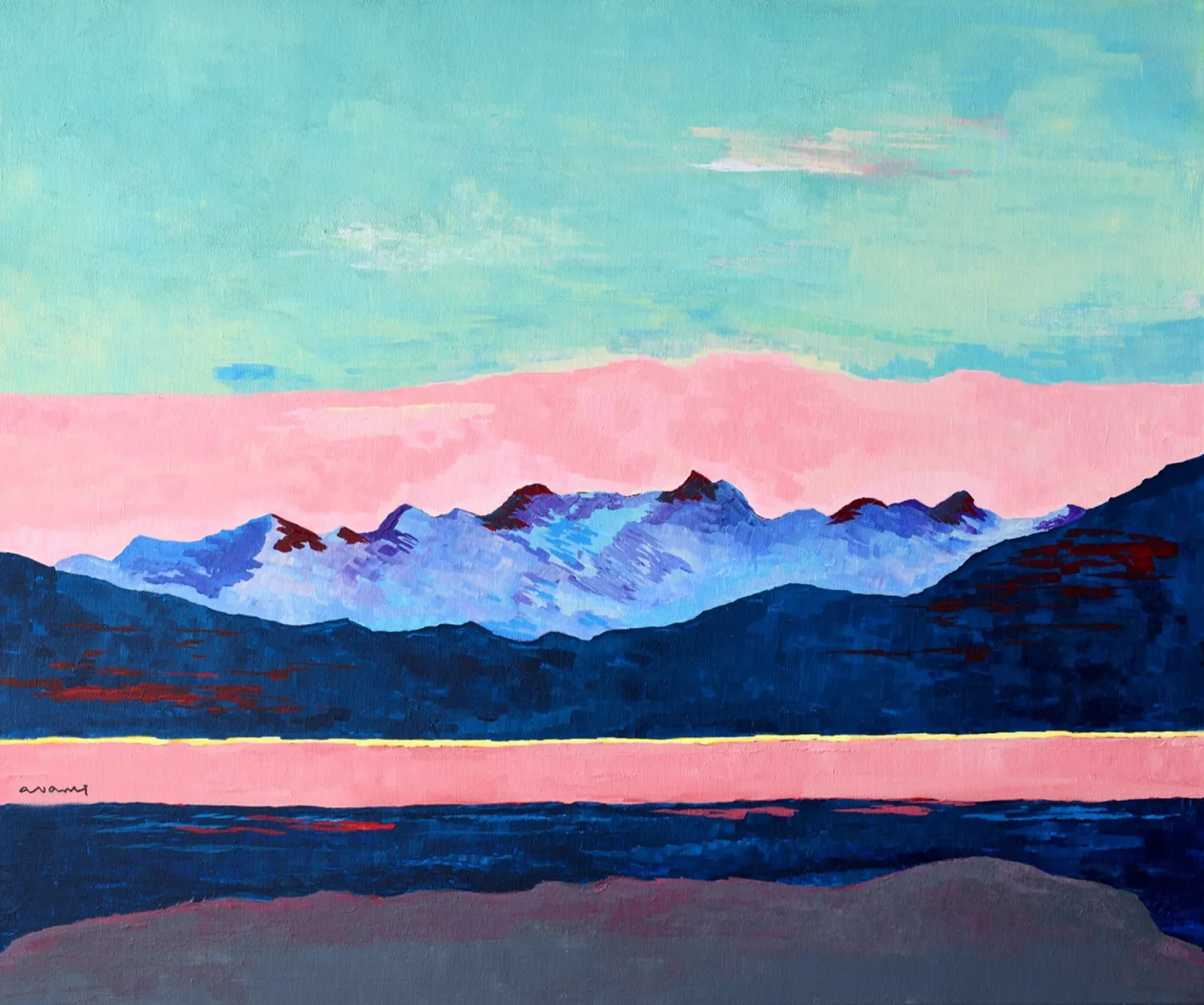 Giorgio Avanti, Lac d'Ägeri au crépuscule, 2024